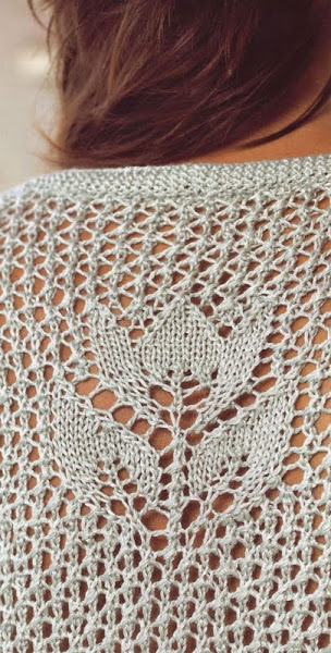 Tulip in an eyelet mesh free stitch pattern - Knitting Kingdom