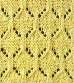 Eyelet Oval Lace Knitting Stitch - Knitting Kingdom