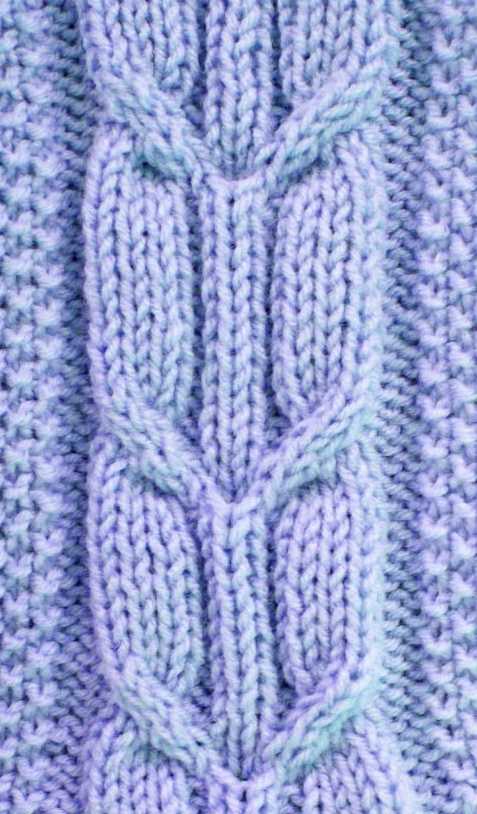 Crossed Arrow Cable Stitch Pattern