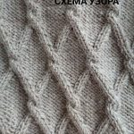 Free Knit Pattern for a Cable Diamond Twist Stitch