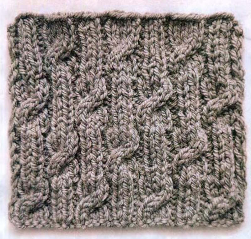 Offset Cables Knitting Stitch