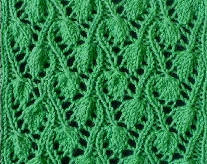 Ivy Leaf Free Knitting Stitch