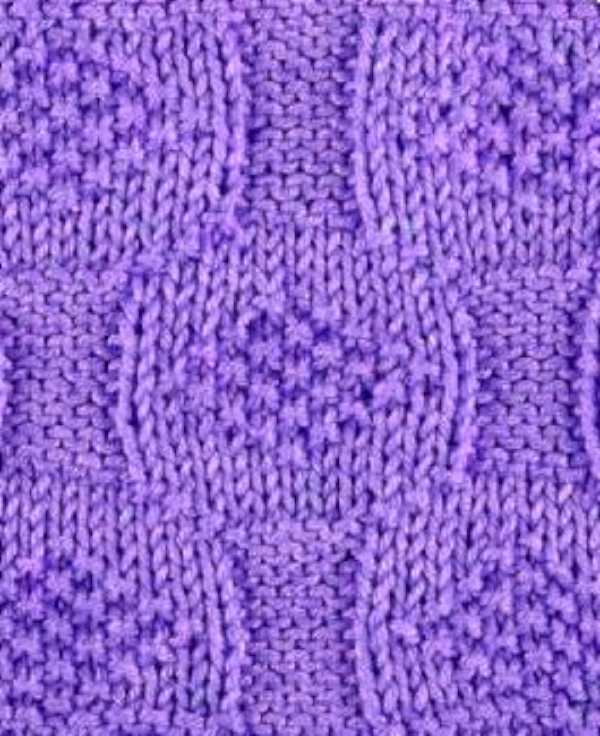 Moving Checkerboard Free Knitting Stitch