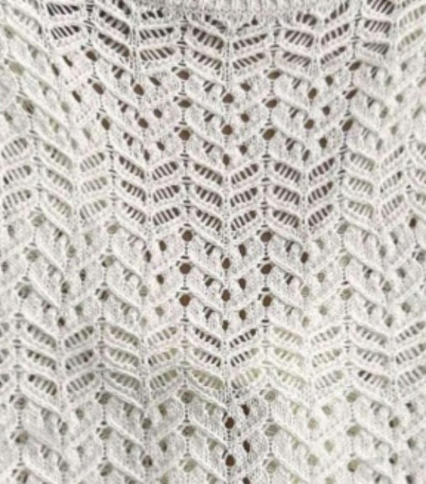 Twist Stitch and Lace Knit Pattern