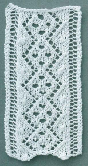 Vertical Diamond Eyelet Panel Knitting Stitch