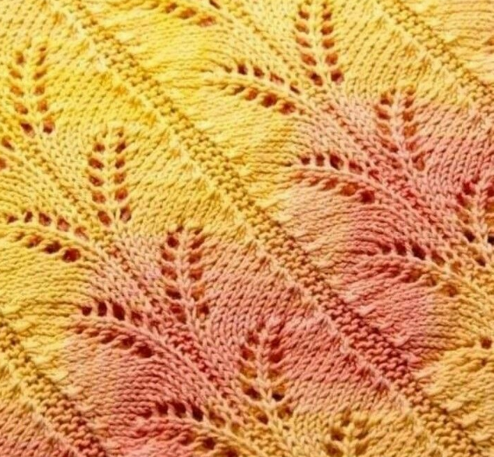 Wheat Stack Lace Knitting Stitch Free