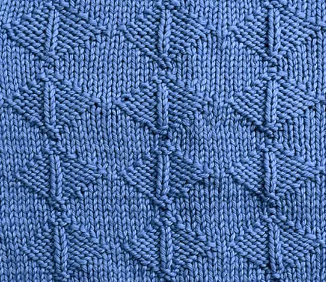 Textured Diamond Knitting Stitch